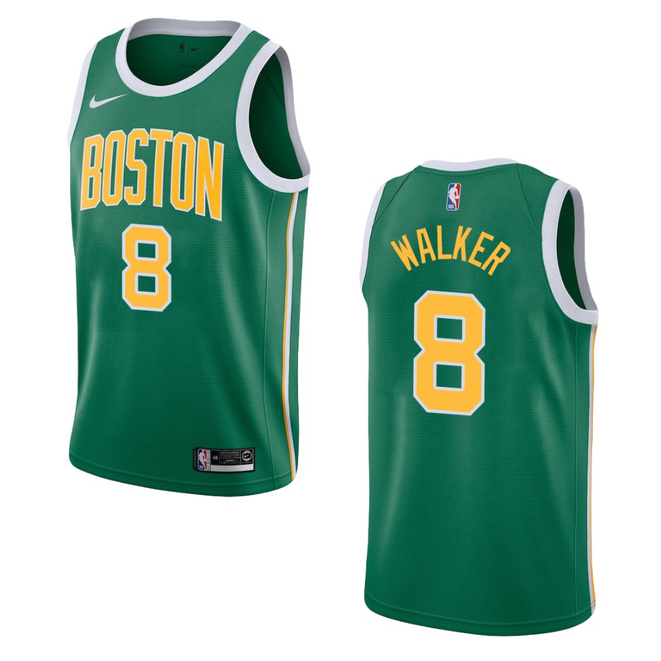 Men's Boston Celtics Kemba Walker #8 Swingman Earned Green Jersey 2401CWGZ